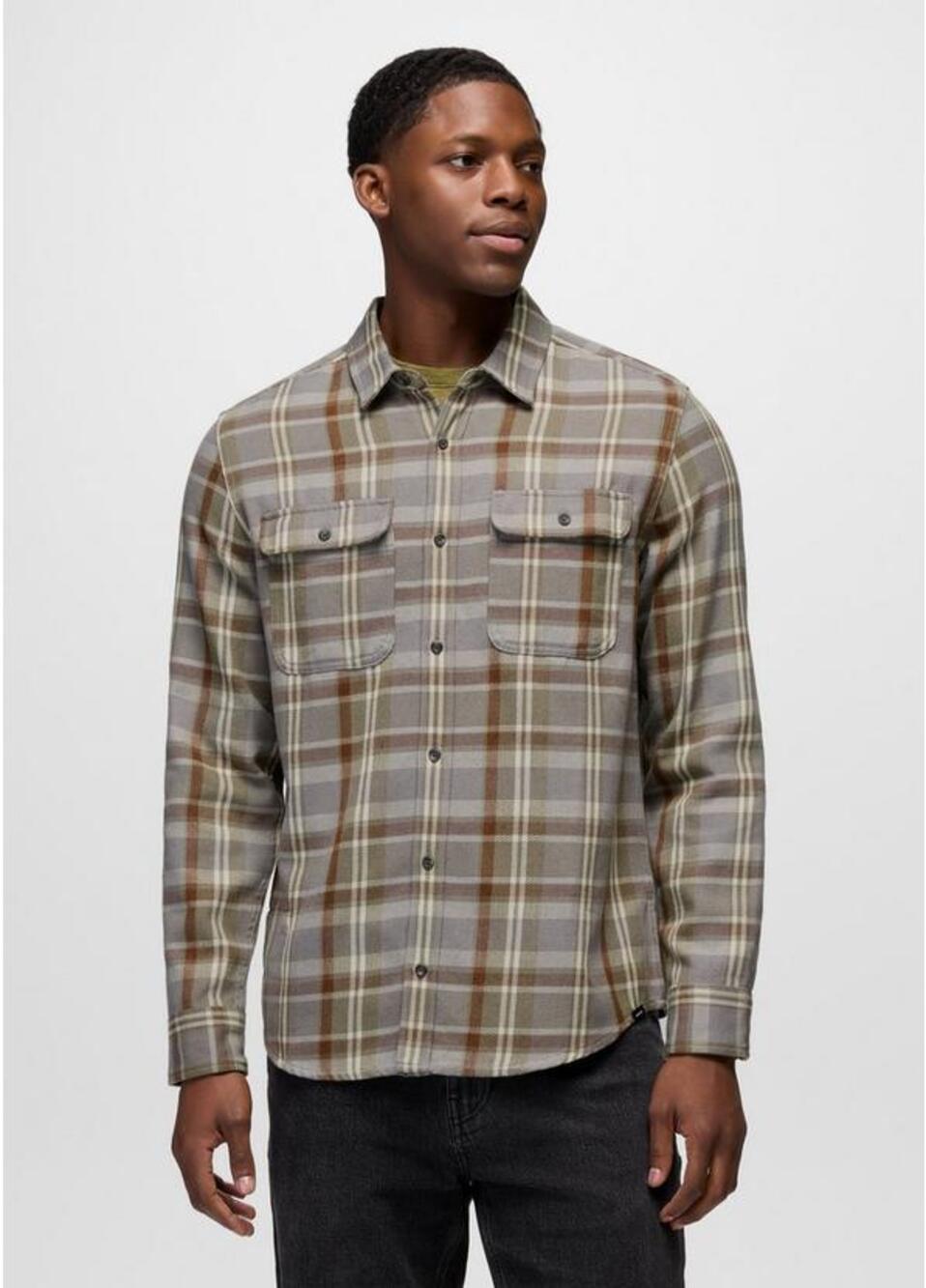 NWT prAna Men's Westbrook Flannel Shirt in Cavern size XL